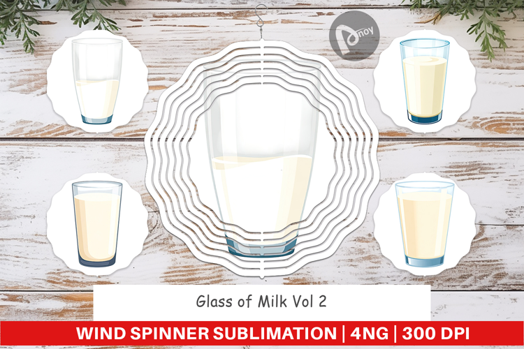 Wind Spinner Glass of Milk