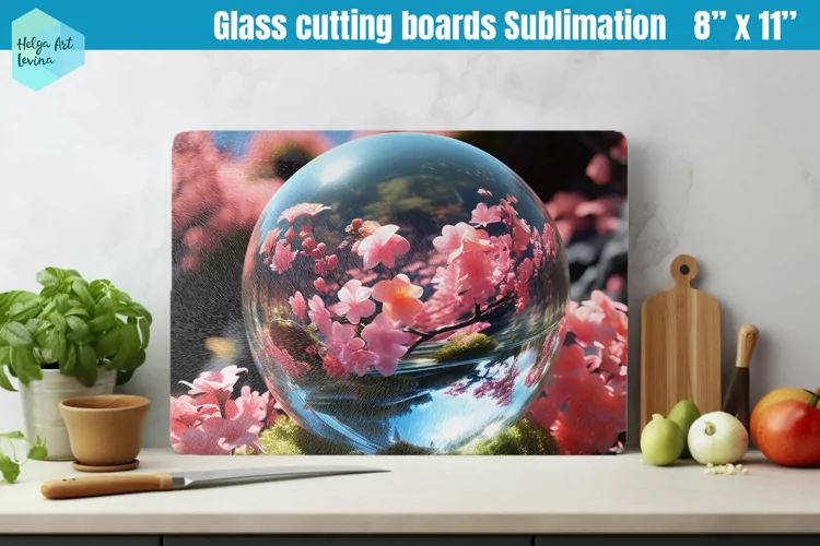 Glass Cutting Boards Kitchen | 3d flowers