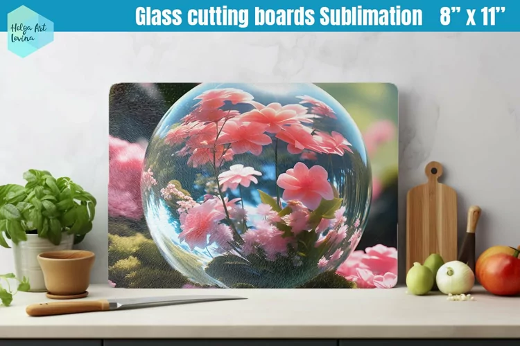 Glass Cutting Boards Kitchen | 3d flowers