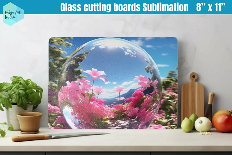 Glass Cutting Boards Kitchen | 3d flowers
