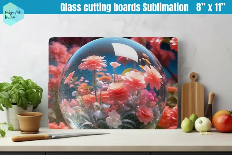 Glass Cutting Boards Kitchen | 3d flowers