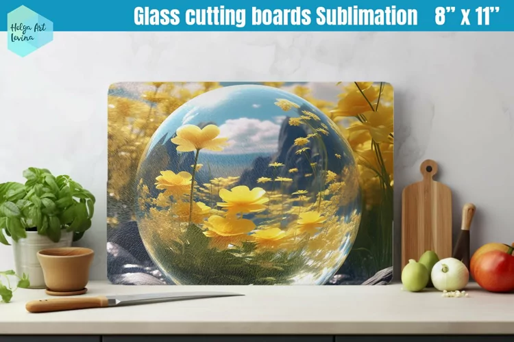 Glass Cutting Boards Kitchen | 3d flowers
