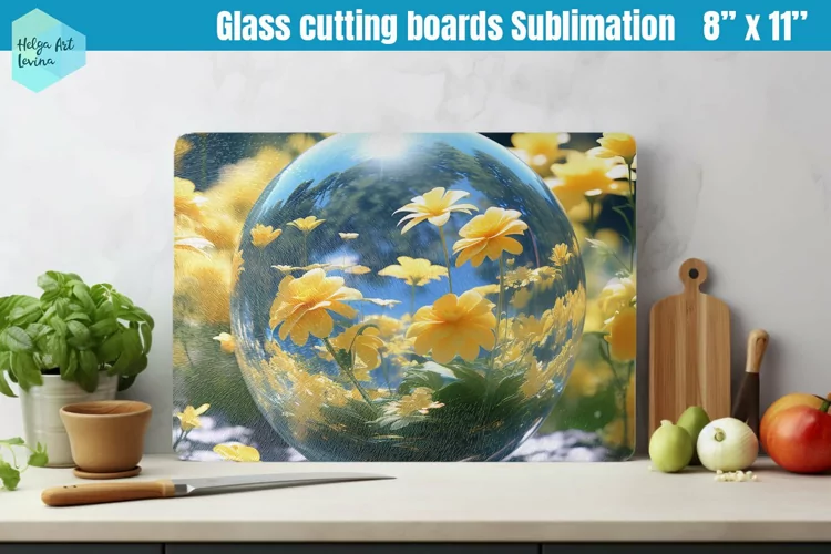 Glass Cutting Boards Kitchen | 3d flowers