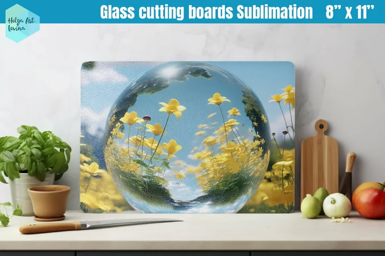 Glass Cutting Boards Kitchen | 3d flowers