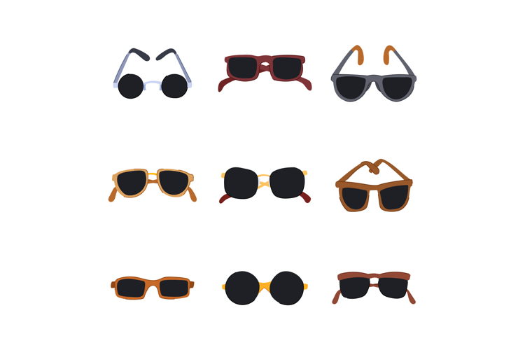 glasses for the blind set cartoon