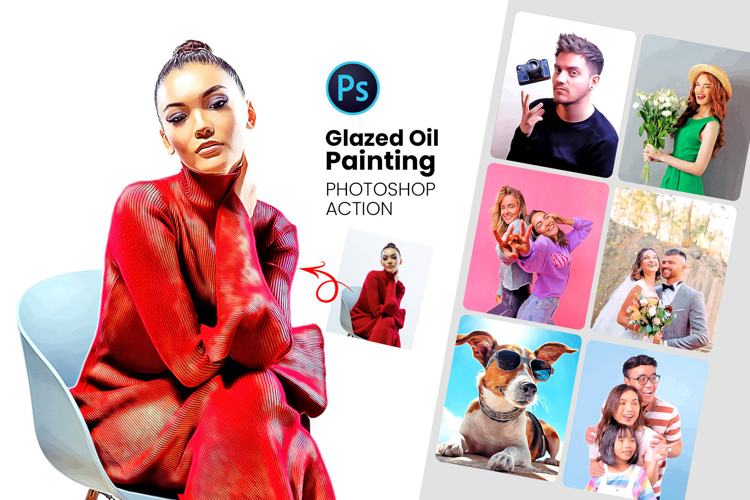 Glazed Oil Painting Photoshop Action