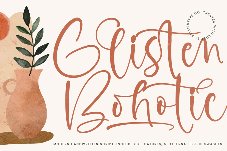 Glisten Bohotic - Modern Handwritten Script