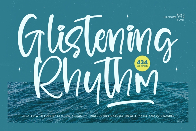 Glistening Rhythm - Bold Handwritten Font