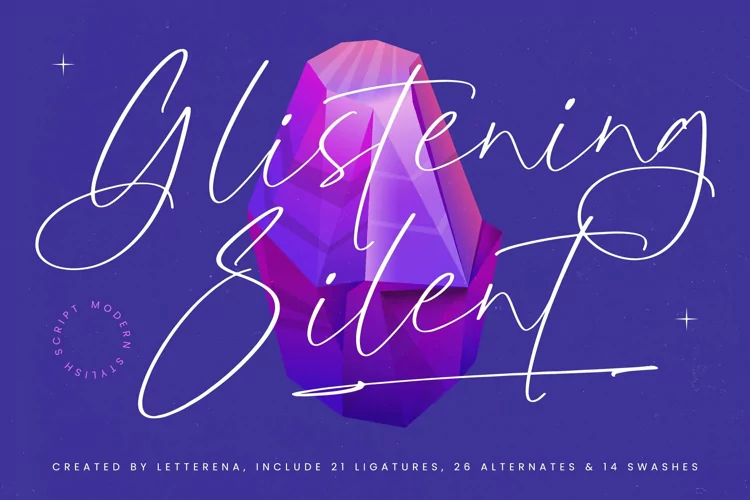 Glistening Silent Modern Stylish Script