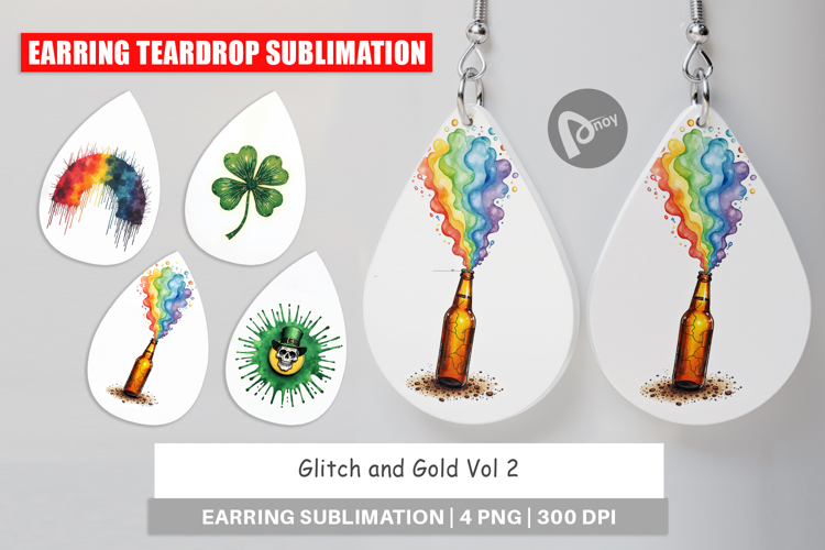 Glitch & Gold St Patricks Earring