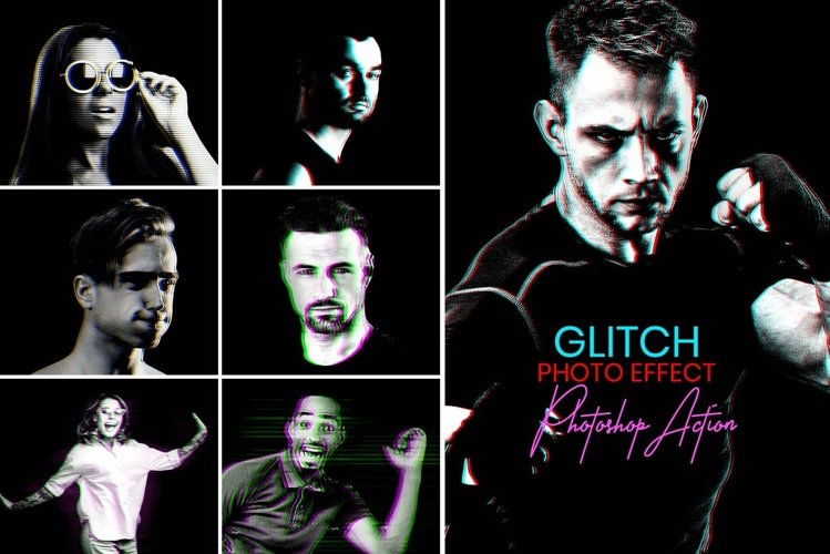 Glitch Photoshop Actions
