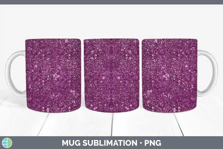 Glitter Berry Mug Wrap Sublimation Coffee Cup Designs