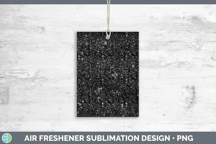 Glitter Black Air Freshener Sublimation Car Freshener Design