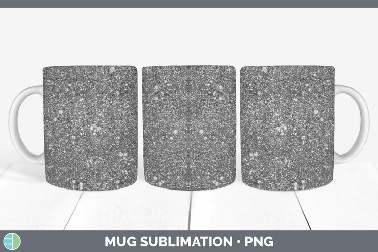 Glitter Black Mug Wrap Sublimation Coffee Cup Designs