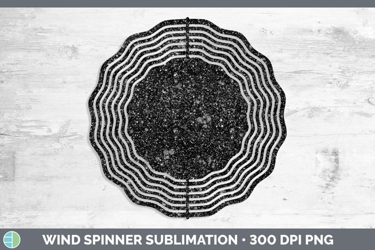 Glitter Black Wind Spinner Sublimation Spinner Designs