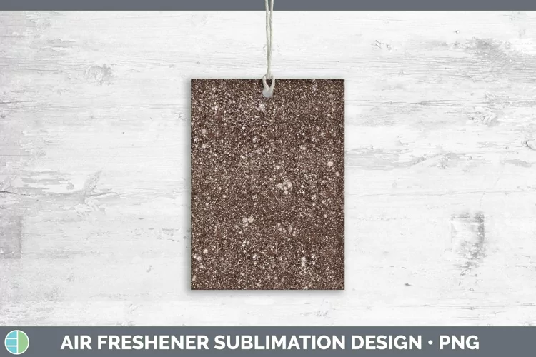 Glitter Brown Air Freshener Sublimation Car Freshener Design
