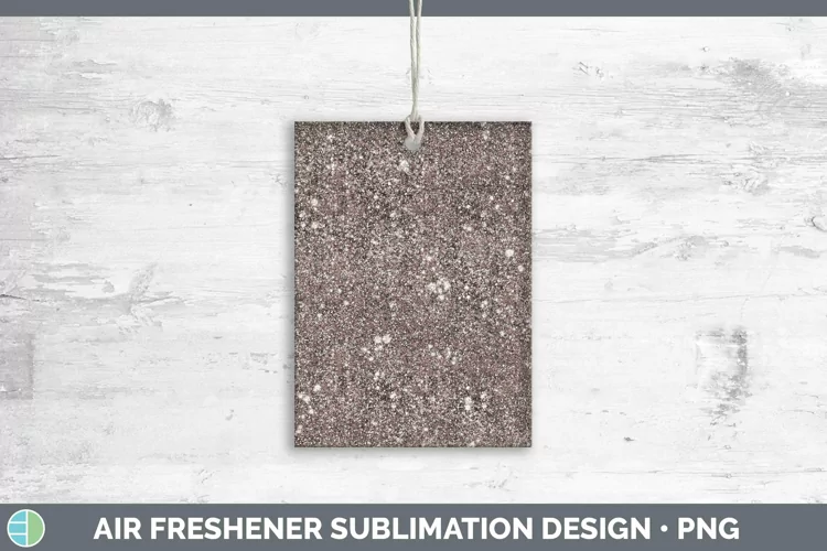 Glitter Brown Air Freshener Sublimation Car Freshener Design