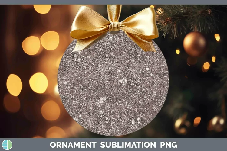 Glitter Brown Ornament Sublimation Bauble Designs