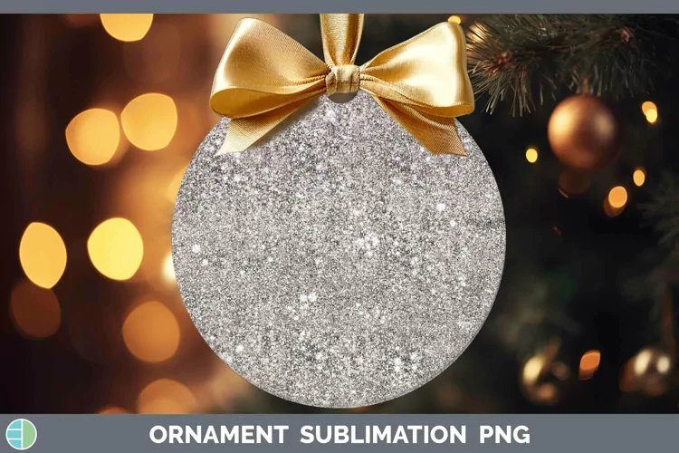 Glitter Brown Ornament Sublimation Bauble Designs