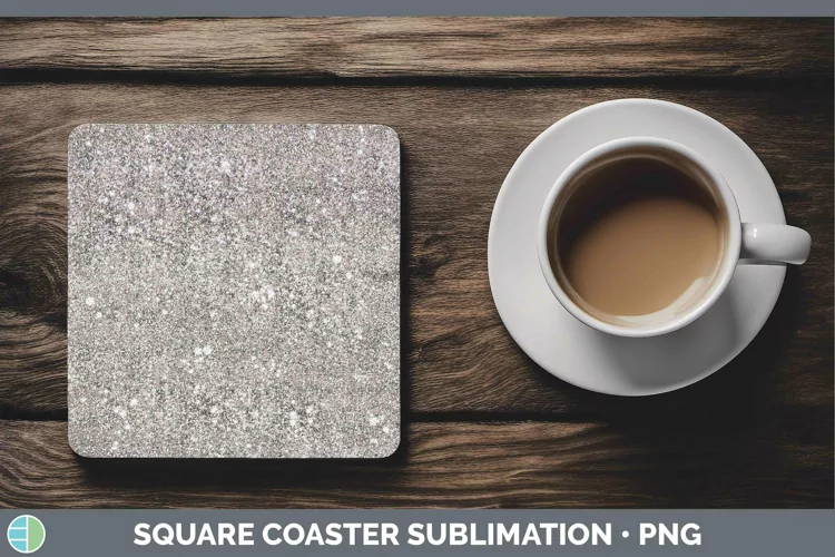 Glitter Brown Square Coaster Sublimation Coaster Designs