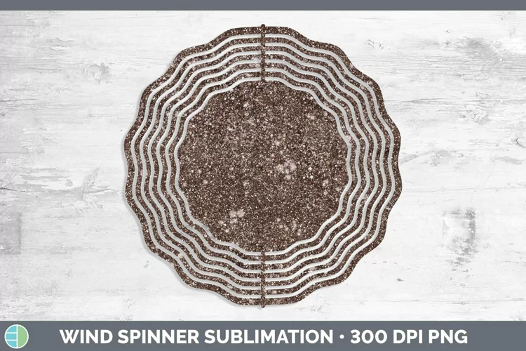 Glitter Brown Wind Spinner Sublimation Spinner Designs