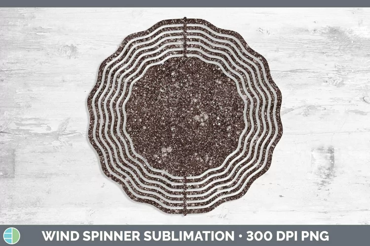 Glitter Brown Wind Spinner Sublimation Spinner Designs