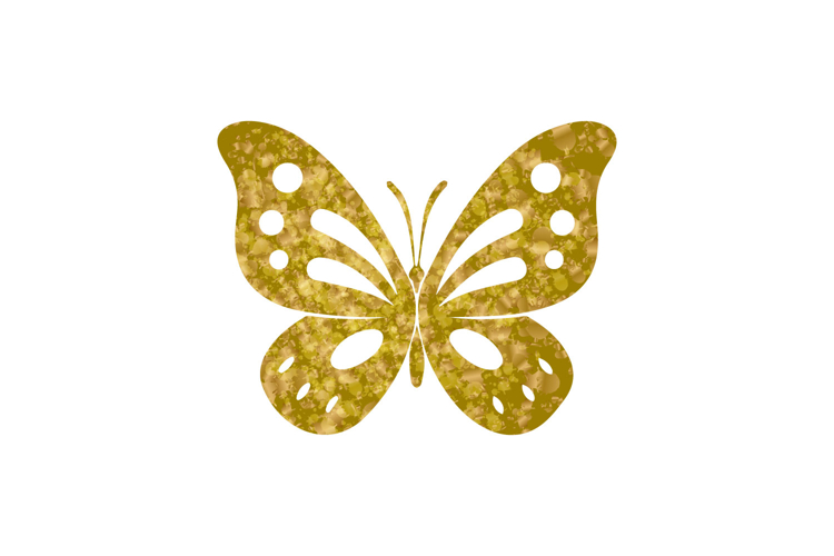 Glitter butterfly clipart ornament element graphic