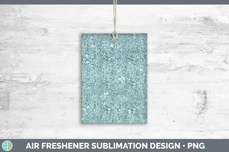 Glitter Cyan Air Freshener Sublimation Car Freshener Designs