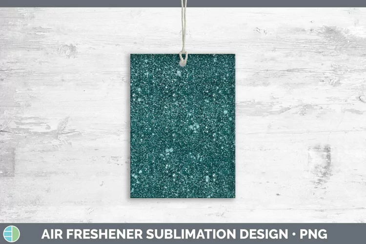 Glitter Cyan Air Freshener Sublimation Car Freshener Designs