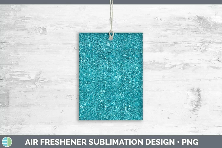 Glitter Cyan Air Freshener Sublimation Car Freshener Designs