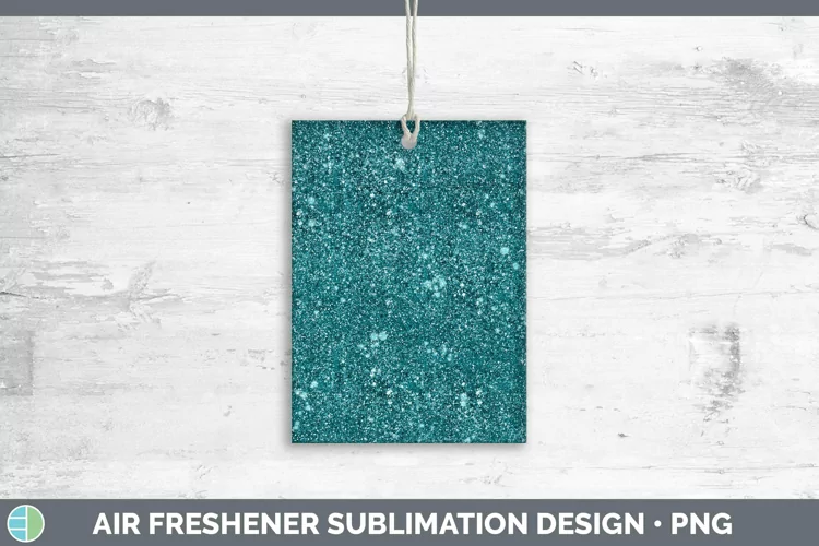 Glitter Cyan Air Freshener Sublimation Car Freshener Designs