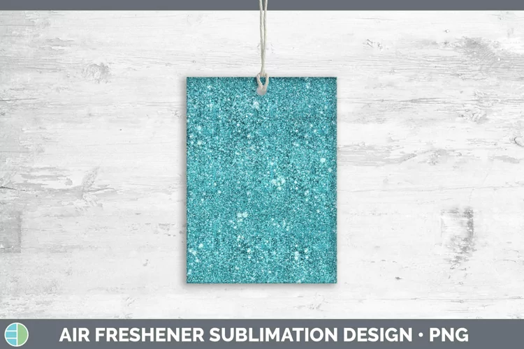Glitter Cyan Air Freshener Sublimation Car Freshener Designs