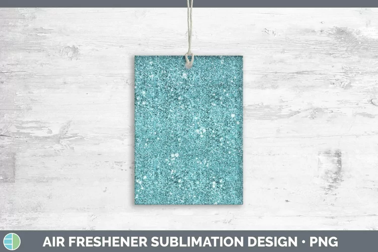 Glitter Cyan Air Freshener Sublimation Car Freshener Designs
