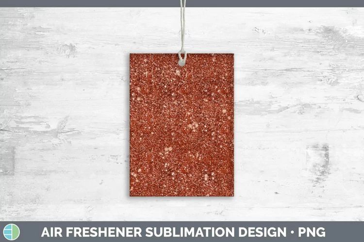 Glitter Deep Orange Air Freshener Sublimation Car Freshener