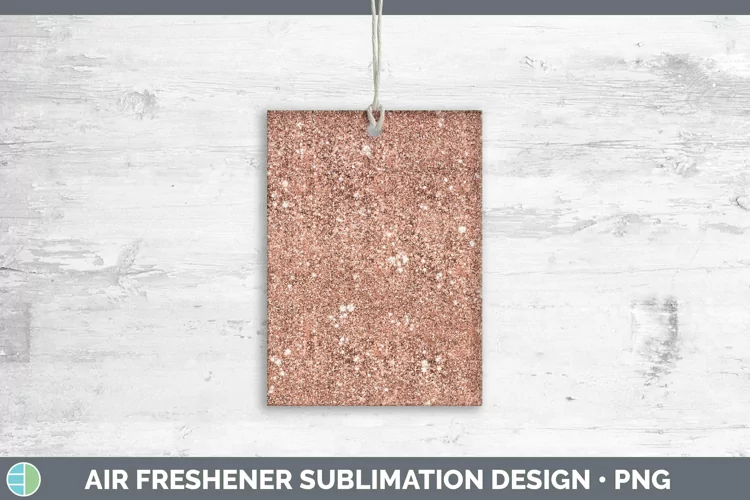 Glitter Deep Orange Air Freshener Sublimation Car Freshener