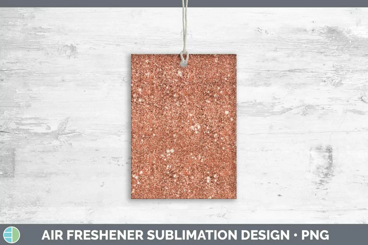 Glitter Deep Orange Air Freshener Sublimation Car Freshener