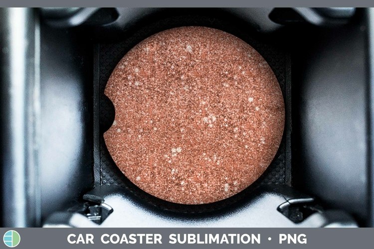 Glitter Deep Orange Car Coaster Sublimation Coaster Designs