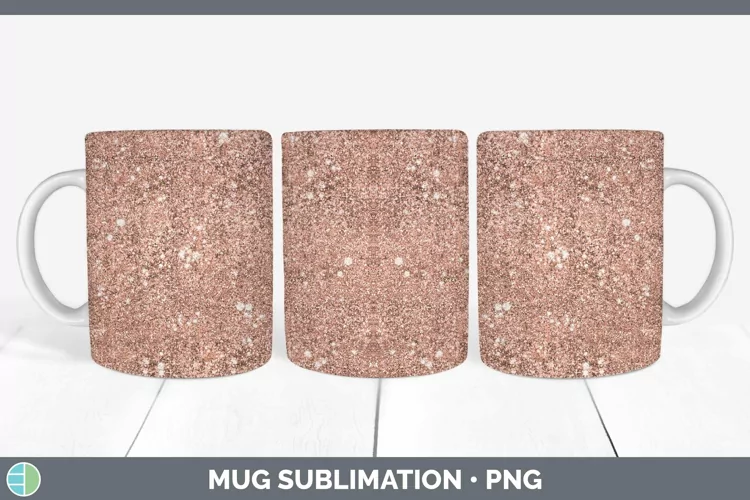 Glitter Deep Orange Mug Wrap Sublimation Coffee Cup Designs