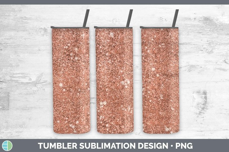 Glitter Deep Orange Tumbler Sublimation 20 oz Skinny Tumbler