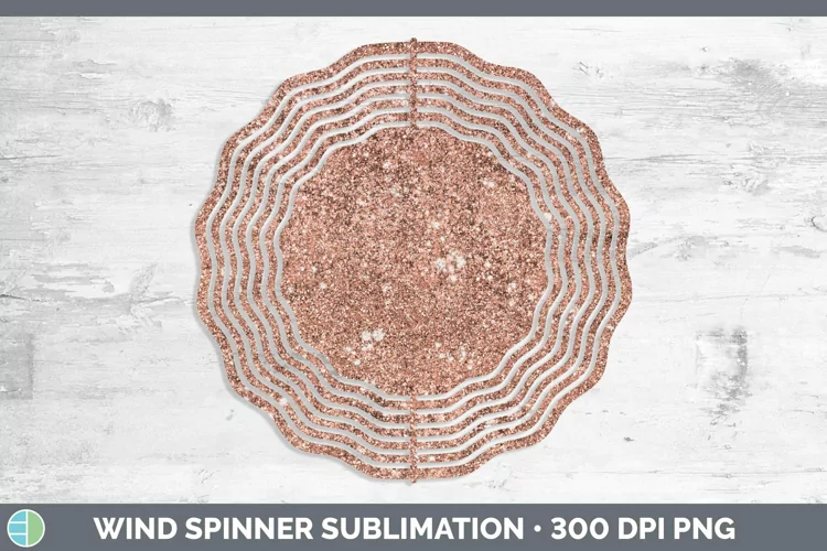 Glitter Deep Orange Wind Spinner Sublimation Spinner Designs