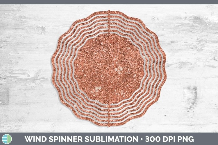 Glitter Deep Orange Wind Spinner Sublimation Spinner Designs