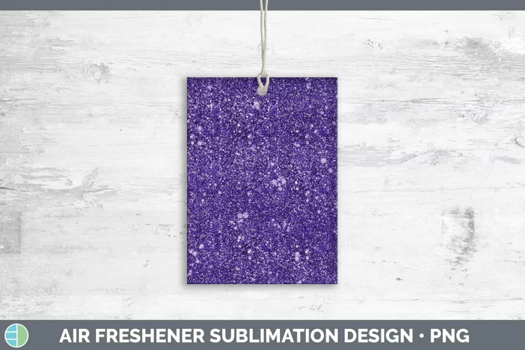 Glitter Deep Purple Air Freshener Sublimation Car Freshener