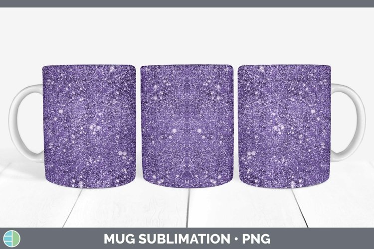 Glitter Deep Purple Mug Wrap Sublimation Coffee Cup Designs