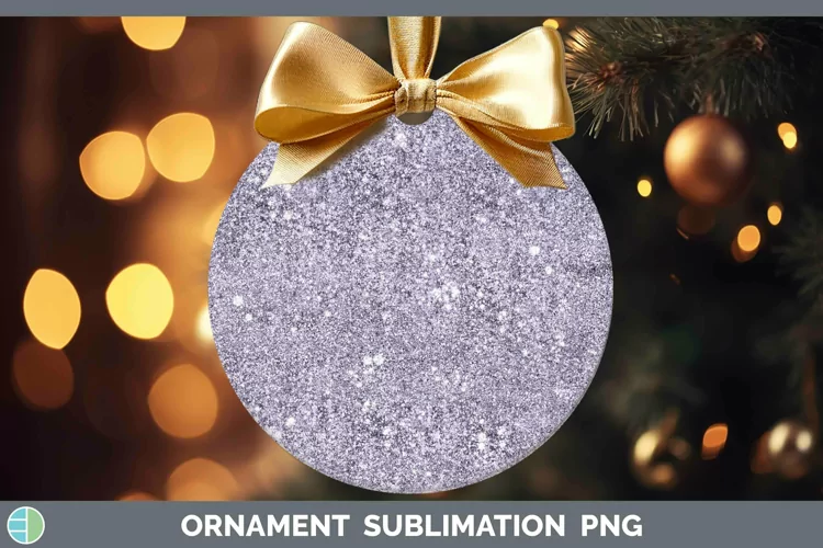 Glitter Deep Purple Ornament Sublimation Bauble Designs