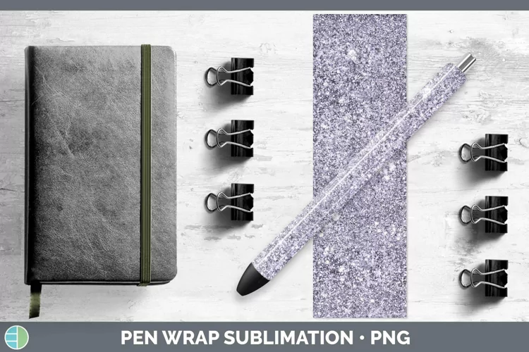Glitter Deep Purple Pen Wrap Sublimation Epoxy Pen Designs