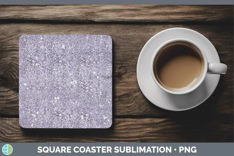 Glitter Deep Purple Square Coaster Sublimation Coaster Desig