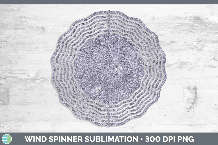 Glitter Deep Purple Wind Spinner Sublimation Spinner Designs