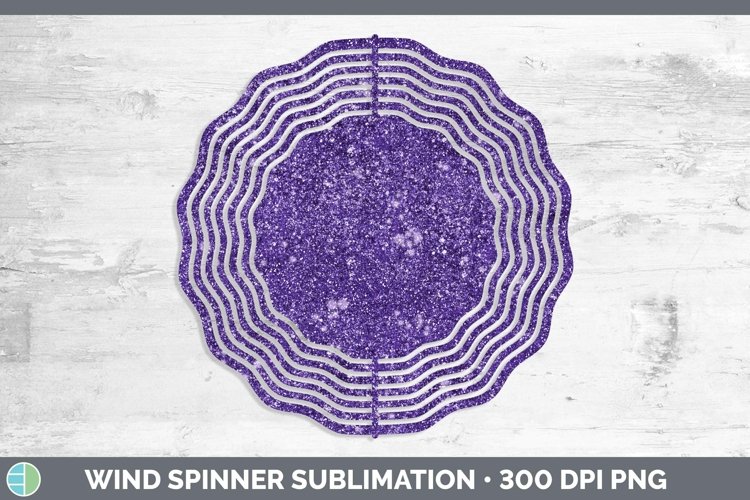 Glitter Deep Purple Wind Spinner Sublimation Spinner Designs