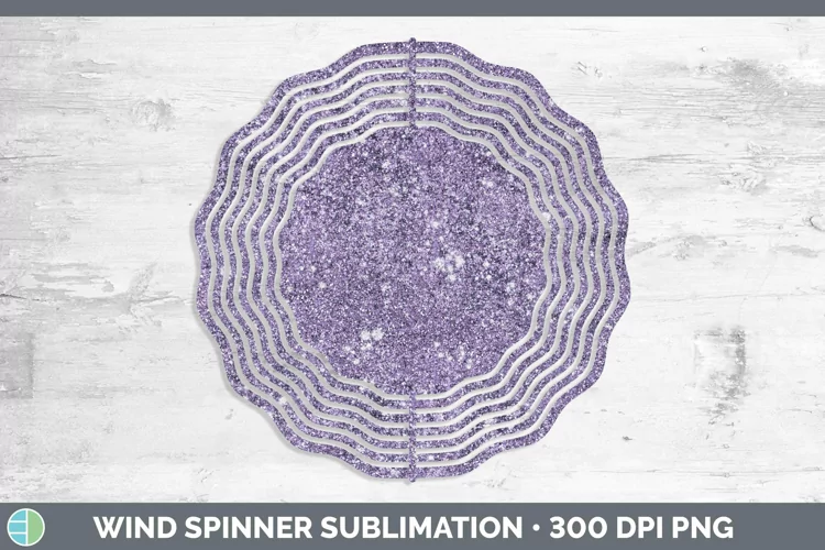 Glitter Deep Purple Wind Spinner Sublimation Spinner Designs