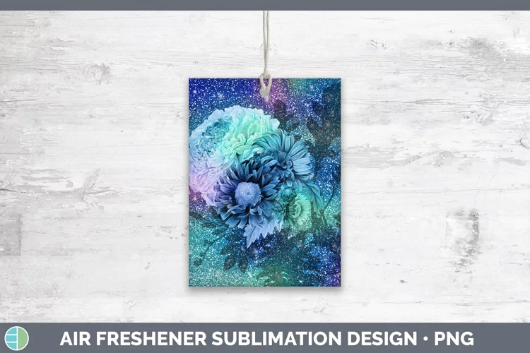 Glitter Flowers Air Freshener Sublimation Car Freshener Desi